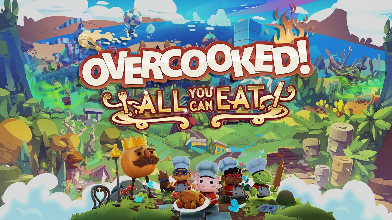 Seja um cozinheiro de mão cheia em Overcooked! All You Can Eat, a versão remasterizada do primeiro e segundo jogo com muito conteúdo.
