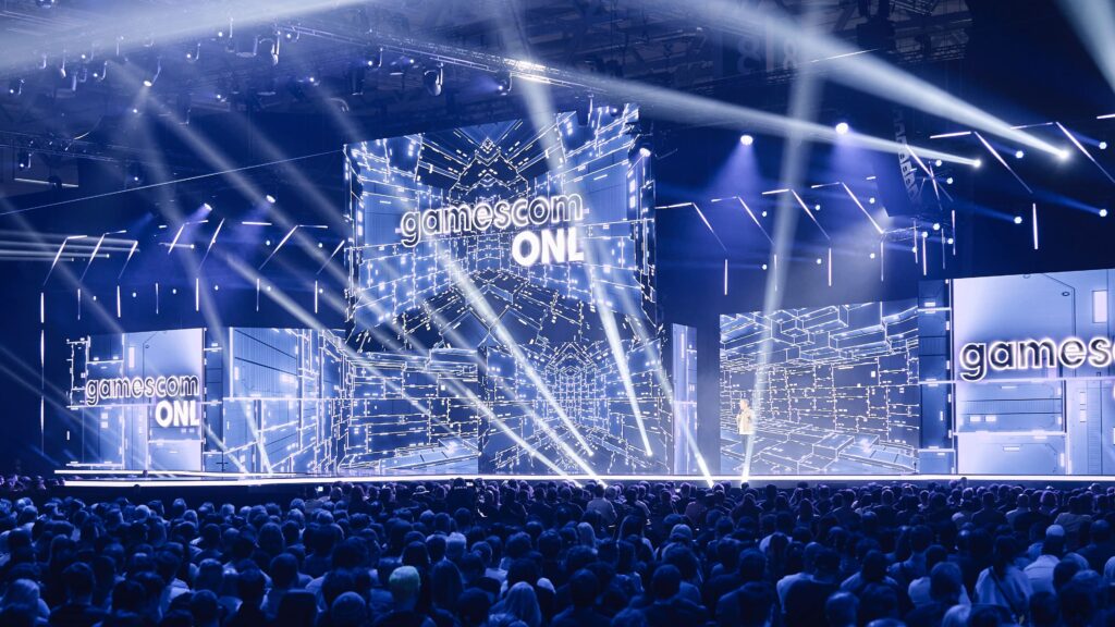 Apresentação da Gamescom Opening Night Live 2025, comandada por Geoff Keighley, que revelou as principais novidades do evento.