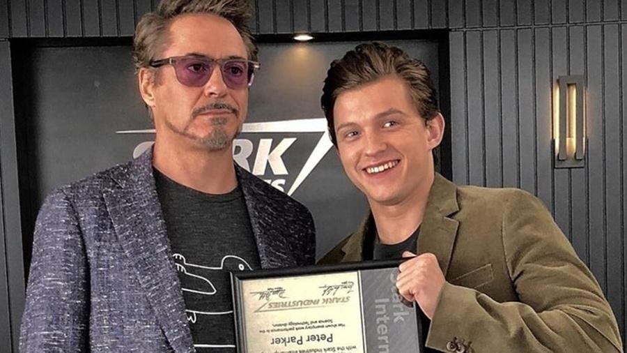 Tom Holland e Robert Downey Jr. surpreendem fãs ao se reencontrarem fora do MCU | 06.10.2025