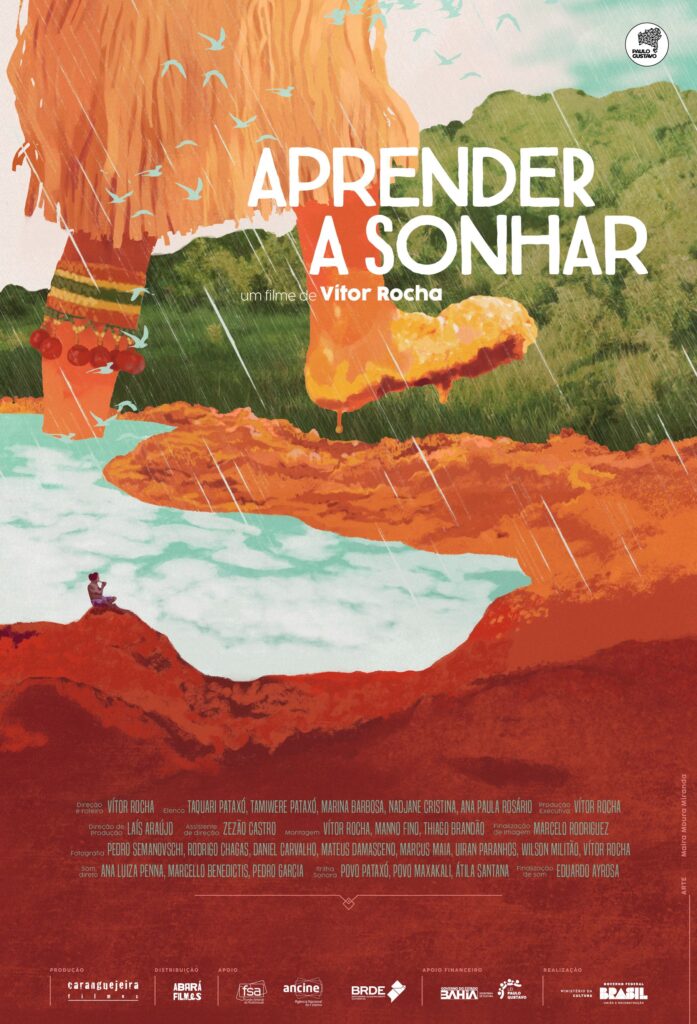 Cartaz oficial de Aprender a Sonhar, documentário de Vitor Rocha que estreia em 2 de outubro nos cinemas, retratando a luta e as conquistas de jovens negros e indígenas na educação.