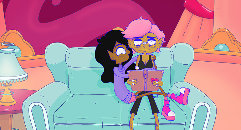 A princesa espacial lésbica e introvertida Saira embarca em uma missão para resgatar sua ex de alienígenas malvados, recrutando uma popstar não-binária e uma nave espacial rabugenta.