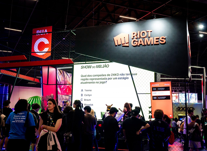 Estande da Riot Games na Gamescom Latam