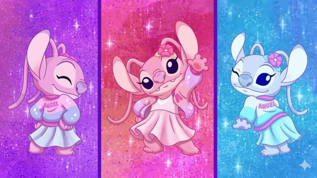 Acompanhe a trajetória de Angel, a adorável namorada rosa de Stitch, que conquistou a Geração Z e se transformou em um verdadeiro fenômeno global de moda e diva pop musical da Disney!