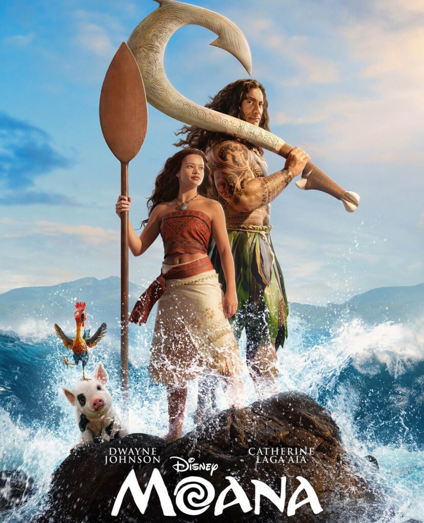 Moana retorna em versão live action com Catherine Laga’aia e Dwayne Johnson. A aventura celebra coragem, ancestralidade e respeito pela natureza, com músicas marcantes, paisagens impressionantes e uma mensagem emocionante para diferentes gerações.