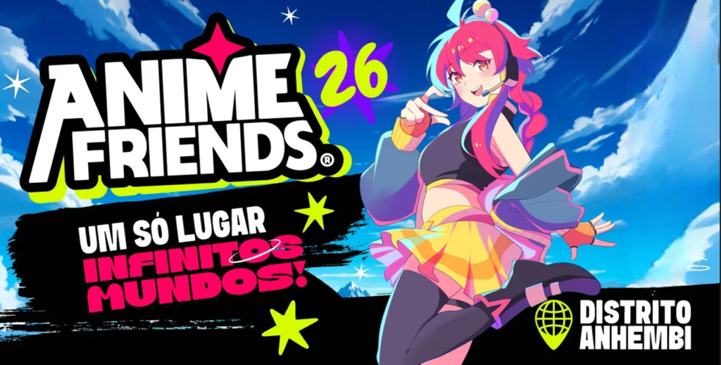 Anime Friends 2026 recebeu 230 mil pessoas em São Paulo, bateu recorde histórico e consolidou o festival como referência latino americana em cultura pop asiática, com shows, cosplay, tokusatsu, inclusão e novidades confirmadas para 2027 imperdíveis.